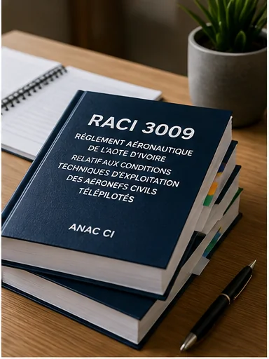 Exemplaires du RACI 3009 empilés sur un bureau